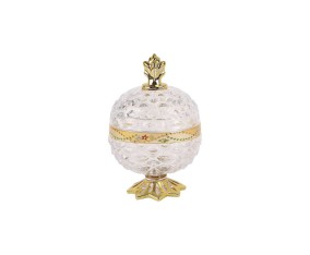 GLASS PINEAPPLE SMALL VGC367S CANDY JAR (PADI